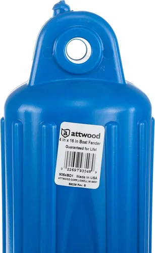 Vista 4 de Attwood 9356D1 - Guardabarros ovalado de lado suave con extremos reforzados de pared gruesa