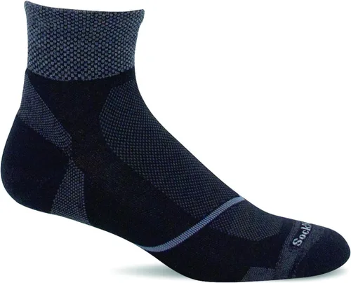 Vista 2 de Sockwell Calcetines de compresión Pulse Quarter Firm para hombre Ceniza
