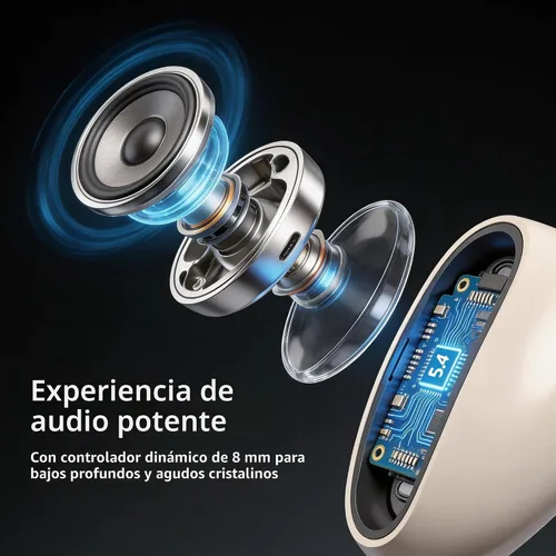 Vista 8 de Auriculares para dormir de lado, mini auriculares inalámbricos invisibles para canales auditivos pequeños, Bluetooth 5.4, batería 40H, bloqueo