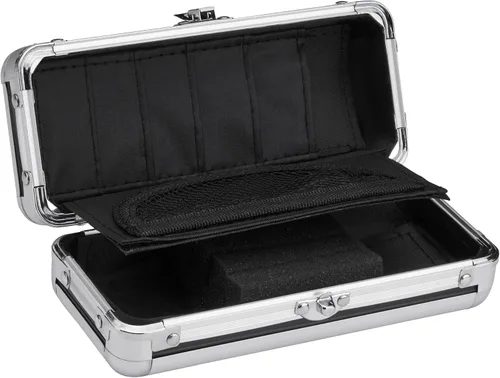 Vista 4 de Casemaster Sole - Estuche de aluminio delgado para dardos con capacidad para 3 puntas de acero y punta suave con suficiente espacio para mantener