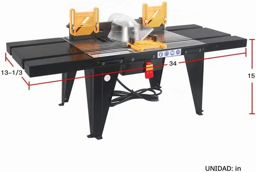 Vista 2 de Leegol Electric Mesa de trabajo para router de mesa herramienta de trabajo de artesano para madera (Mesa de router A)
