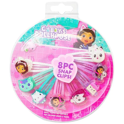 Vista 11 de LUV HER Clips de pelo Barbie para niñas, clips de presión, paquete de 8, multicolor, para edades 3+