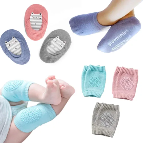 Vista 9 de BOSONER Calcetines antideslizantes para bebés, niños y niñas, el mejor regalo para bebés, rodilleras unisex para bebés y niños pequeños