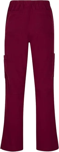 Vista 5 de Natural Uniforms Conjunto de top elástico con cuello en V y pantalón cargo para mujer