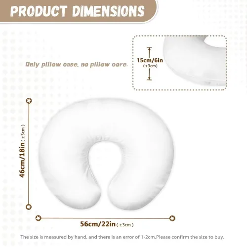 Vista 7 de Funda de almohada de lactancia de alpaca arcoíris para alimentación con biberón, funda de almohada de lactancia transpirable extraíble para bebé