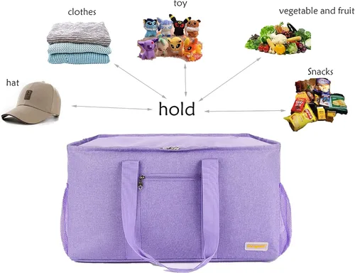 Vista 5 de Bolsa grande utilitaria, bolsa impermeable para playa y picnic, almacenamiento plegable y reutilizable