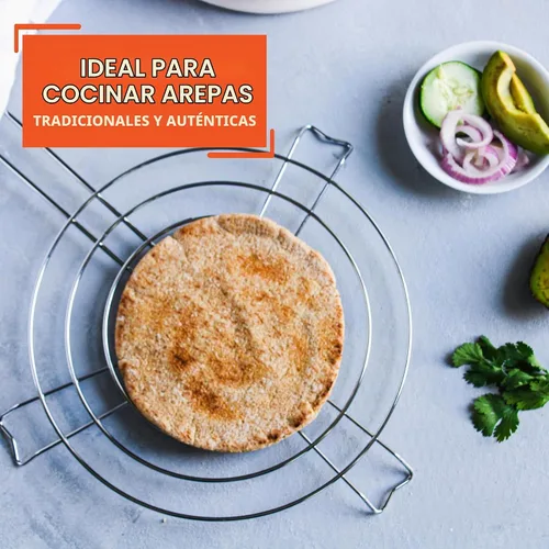 Vista 5 de IMUSA USA IMU-6000800 - Parrilla Arepa de 9.5 pulgadas, color plateado