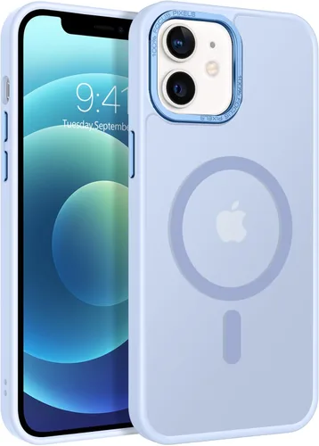 Vista 12 de GaoBao Funda magnética para iPhone 12 y iPhone 12 Pro, compatible con MagSafe, ajuste delgado, a prueba de golpes, translúcido, mate, funda