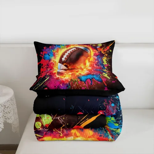 Vista 187 de Juego de ropa de cama de baloncesto para niños y adolescentes, juego de edredón deportivo para niños, tamaño matrimonial, suave, ligero, decoración