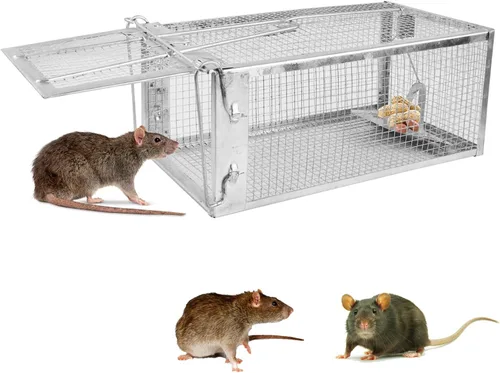 Vista 10 de KOCASO Trampa de jaula de animales vivos, trampa plegable para jaula