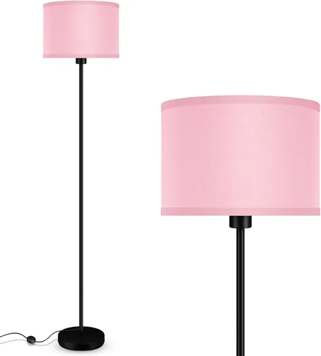 Vista 13 de AUQUEE Floor Lamp, Standing Lamp, Modern Stand Up Lamps with Purple Lampshade, 59" Tall, Foot Switch, Simple Living Room Decor for Kids Room, Girls