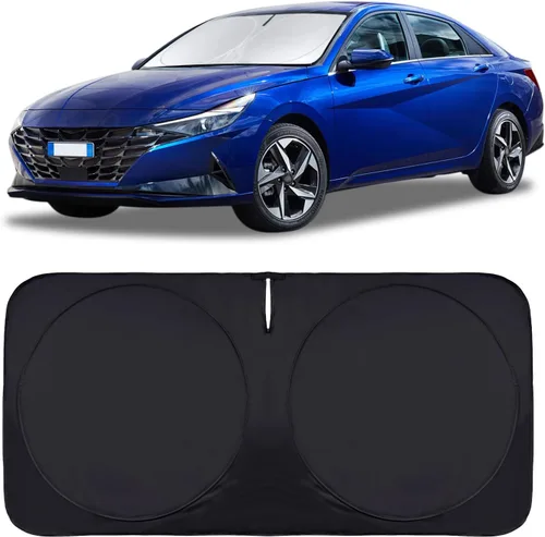 Vista 53 de Parasol para parabrisas de ajuste personalizado, cubierta para ventana delantera, visera plegable 210T, protector que bloquea los rayos ultravioleta
