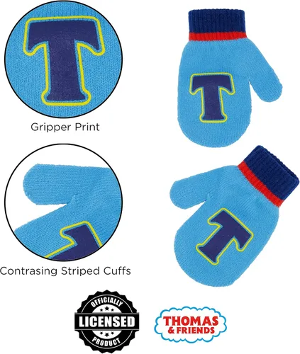 Vista 5 de Mattel Conjunto de gorro y manoplas de invierno para bebés y niños, gorro para niños de 2 a 4 años