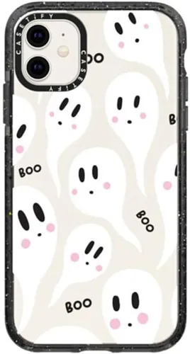 Vista 67 de Funda Impact de CASETiFY para iPhone 11 - Tiempo A Solas de Esther Kim - Negro Claro