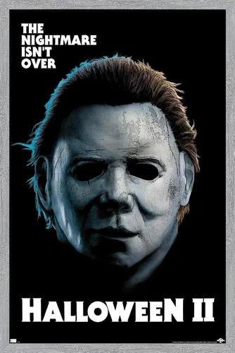 Vista 13 de Trends International Halloween II - Póster de pared de pesadilla, 22.4 pulgadas de largo x 14.7 pulgadas, versión enmarcada en madera de granero
