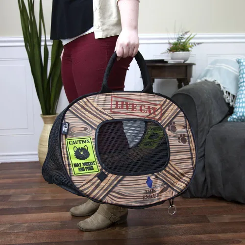 Vista 7 de SportPet Designs Transportador para gatos Pop Open (patrón)