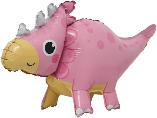 Vista 35 de Selfstand Globos de Papel de Aluminio 3D de Animales Zorro Koala León Elefante Panda Vaca Conejo Dinosaurio Triceratops, Estegosaurio, Pelota