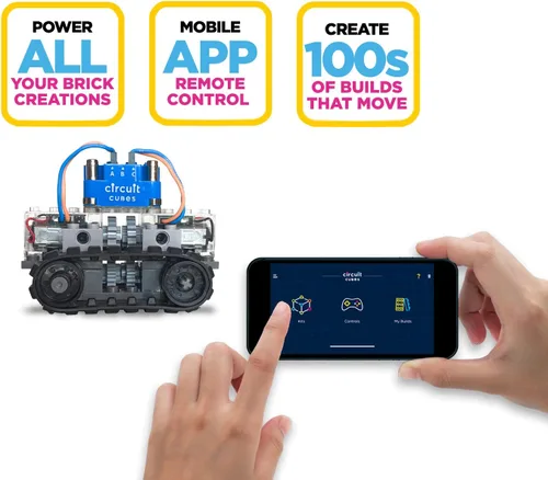 Vista 4 de Circuit Cubes Bluetooth Upgrade+ Kit de construcción de juguete electrónico compatible con la mayoría de bloques de construcción STEM Toy Learning