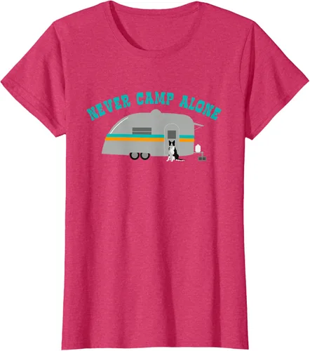 Vista 8 de Border Collie Gifts - Camiseta divertida de viaje para caravana, Azul / Patchwork, S