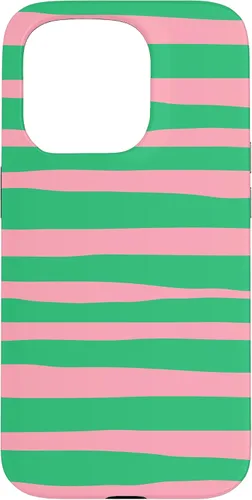 Vista 14 de Pink and Green Stripes aka Streaks Case for iPhone 16