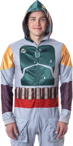 Vista 2 de Star Wars Boba Fett - Disfraz con capucha para hombre, pijama de una pieza
