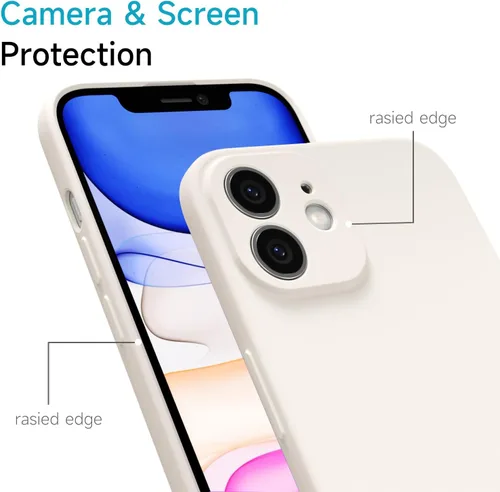 Vista 5 de oakxco Funda de Silicona para iPhone 11, Funda de Teléfono Ultra Delgada y Fina para Mujeres y Niñas, Diseño Minimalista Estético Lindo y Femenino