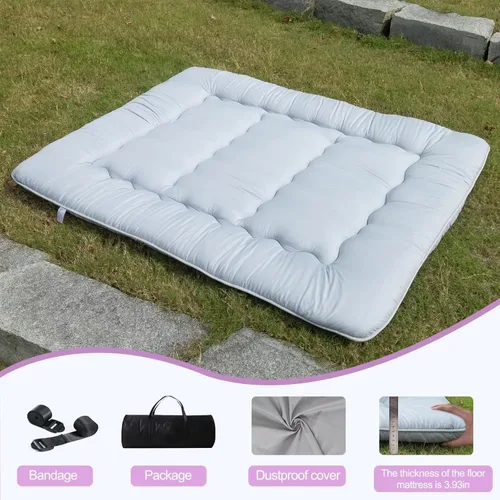 Vista 6 de MIRUO Colchoneta de dormir en el suelo para adultos, colchón de futón para niños, colchoneta para dormir, colchón de suelo para adultos, colchón