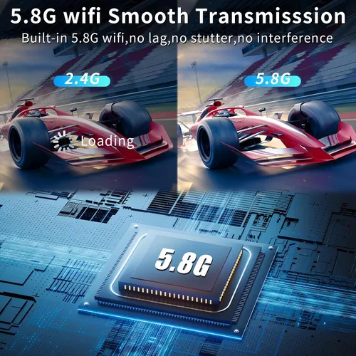 Vista 5 de Transmisor y receptor HDMI inalámbrico 328 pies/100m Extensor 1080P Salida Negro