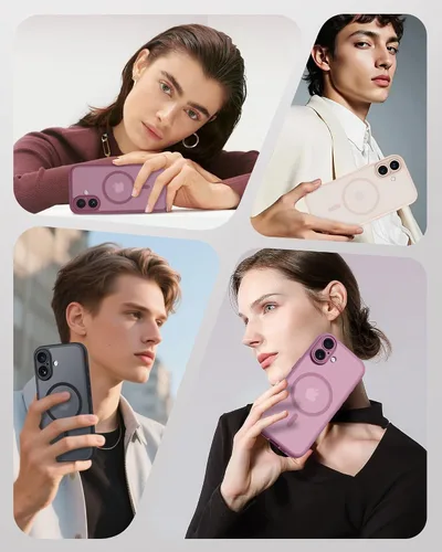 Vista 208 de TOCOL Funda para iPhone 11, compatible con Magsafe, protección completa de cámara, imanes integrados, protección contra caídas, funda translúcida