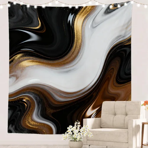 Vista 18 de Batmerry Abstract Repeat Polyester Tapestry, Tiled Directional Lightweight Wall Hanging High-Definition Print Backdrop For Dorm Room Bedroom Living