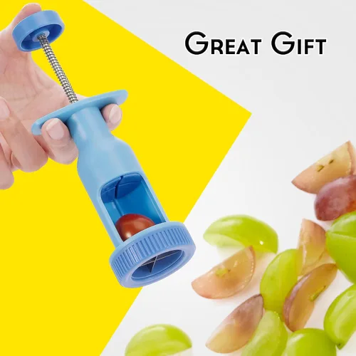 Vista 5 de Herramienta de corte de uvas para niños pequeños - Cortador de uvas, herramienta de corte de alimentos en cuartos de uva y tomate para niños