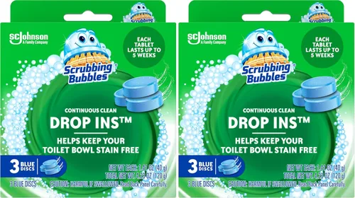 Vista 11 de Scrubbing Bubbles Limpieza continua para inodoro, limpiador automático de inodoros azul, tabletas de tanque seguras para sépticos que eliminan