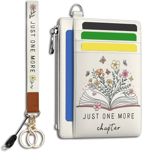 Vista 28 de Hancynir Cartera delgada para mujer con soporte para tarjetas de crédito RFID, pequeña mini funda para tarjetas con bolsillo frontal de PU, cartera