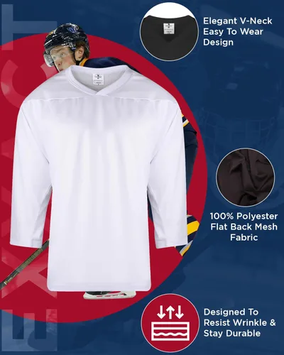 Vista 2 de Exxact Sports Camisetas de hockey juvenil para niños, camiseta de práctica de hockey, camiseta en blanco de hockey, camiseta de hockey sobre hierba