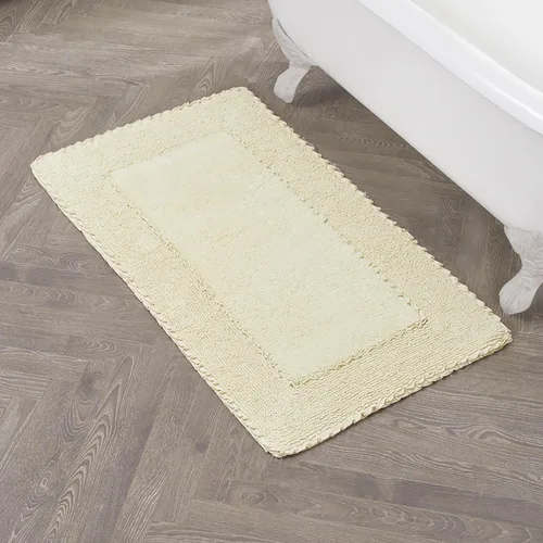 Vista 11 de Laura Ashley Ruffle tapete para baño de algodón de 17 x 24 pulgadas