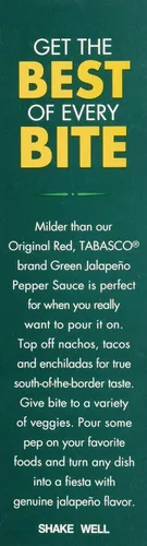 Vista 3 de Salsa de pimienta verde jalapeño marca TABASCO; botella de 2 onzas