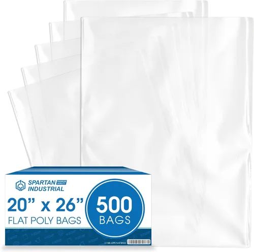 Vista 11 de Spartan Industrial - 10 x 15 pulgadas (1000 unidades) Bolsas de polietileno de plástico transparente de extremo abierto y plano de 1.1 milésimas