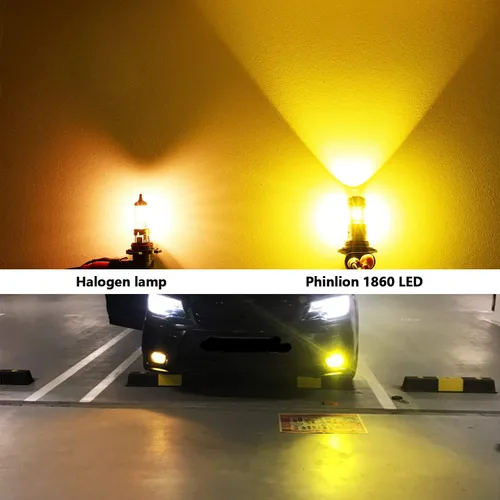 Vista 5 de PHINLION PSX24W 2504 - Bombillas LED amarillas antiniebla de 3800 lúmenes súper brillantes CSP 12276, reemplazo para lámparas antiniebla de coche