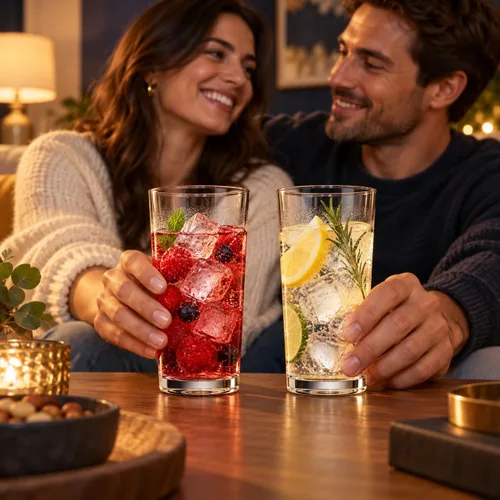 Vista 8 de Home Essentials - Juego de vasos para beber, 10 vasos de vidrio Highball, 16 onzas, vasos de agua básicos, cerveza, jugo, cócteles, vino, té helado