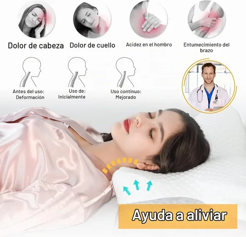 Vista 4 de Almohada cervical para el cuello para aliviar el dolor