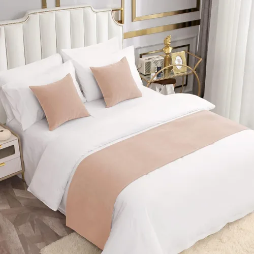 Vista 10 de AMBERIS 2 fundas de almohada (45×45cm) (sin relleno) Beige, estilo moderno 2 fundas de almohada (sin relleno) para decoración del hogar y hotel