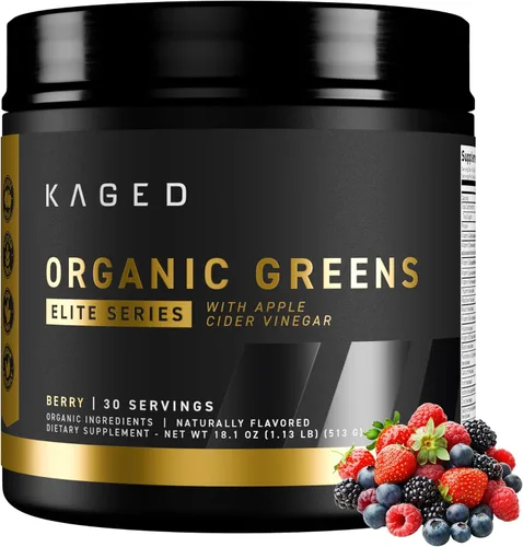 Vista 9 de Kaged Polvo de verduras orgánicas Manzana y canela Outlive 100 superalimentos y verduras en polvo Vinagre de sidra de manzana, superverdes