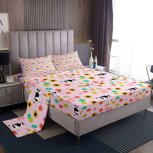 Vista 35 de Feelyou Juego de ropa de cama con alfabeto 3D, juego de sábanas coloridas del alfabeto inglés para niños y adultos, sábanas de dibujos animados