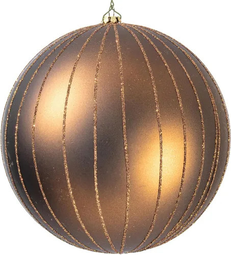 Vista 53 de Vickerman Adorno navideño de bola de avena mate con purpurina de 5 pulgadas. Incluye 4 piezas por bolsa.