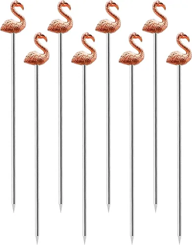 Vista 9 de OGGI Palitos de cóctel de bambú, 50 piezas, palillos de Martini de bambú, brochetas de cóctel de madera reutilizables, palitos de Martini