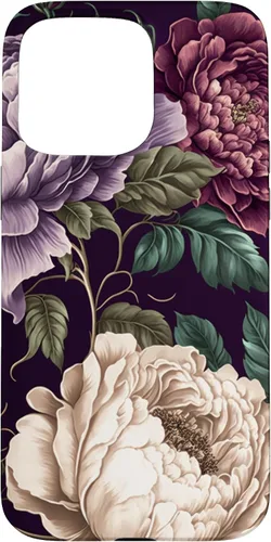 Vista 30 de Elegant Blush Pink & Purple Vintage Floral Rose & Peony Case for iPhone 17