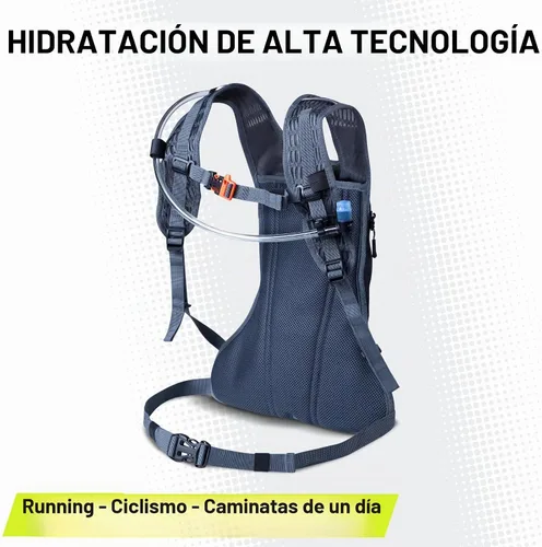 Vista 4 de VibrelliVibrelli Hydration Backpack & 2L Hydration Bladder - High Flow Bite Valve - Hydration Pack for Cycling, Running, Hiking Negro