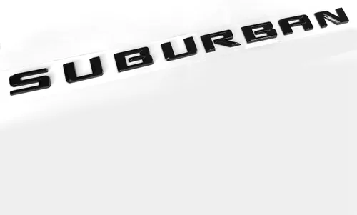 Vista 3 de Emblema Suburban OEM 2021 Letras 3D Compatible con Suburban 84910061 2019-2025 Negro Brillante