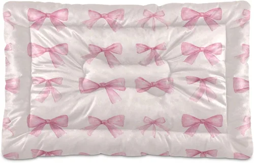 Vista 20 de Almohadilla de cama para mascotas con estampado de vaca 3D, tapete suave para cama de perro con parte inferior antideslizante, almohadilla de jaula
