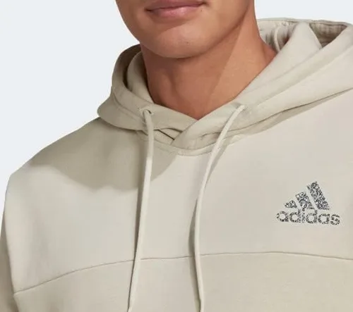 Vista 5 de adidas Sudadera deportiva con capucha de forro polar para hombre, talla S, Aluminio